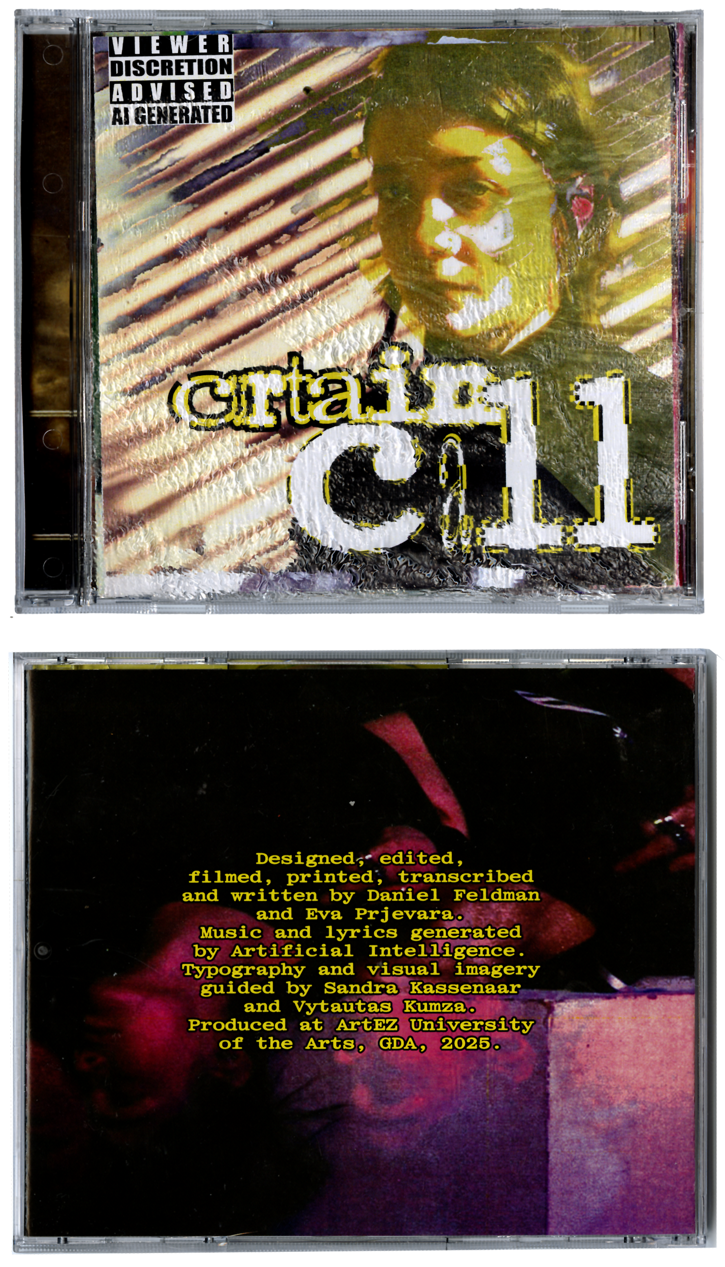 Curtain Call CD cover with blurred portrait, yellow light streaks, and distressed “curtain call” title lettering