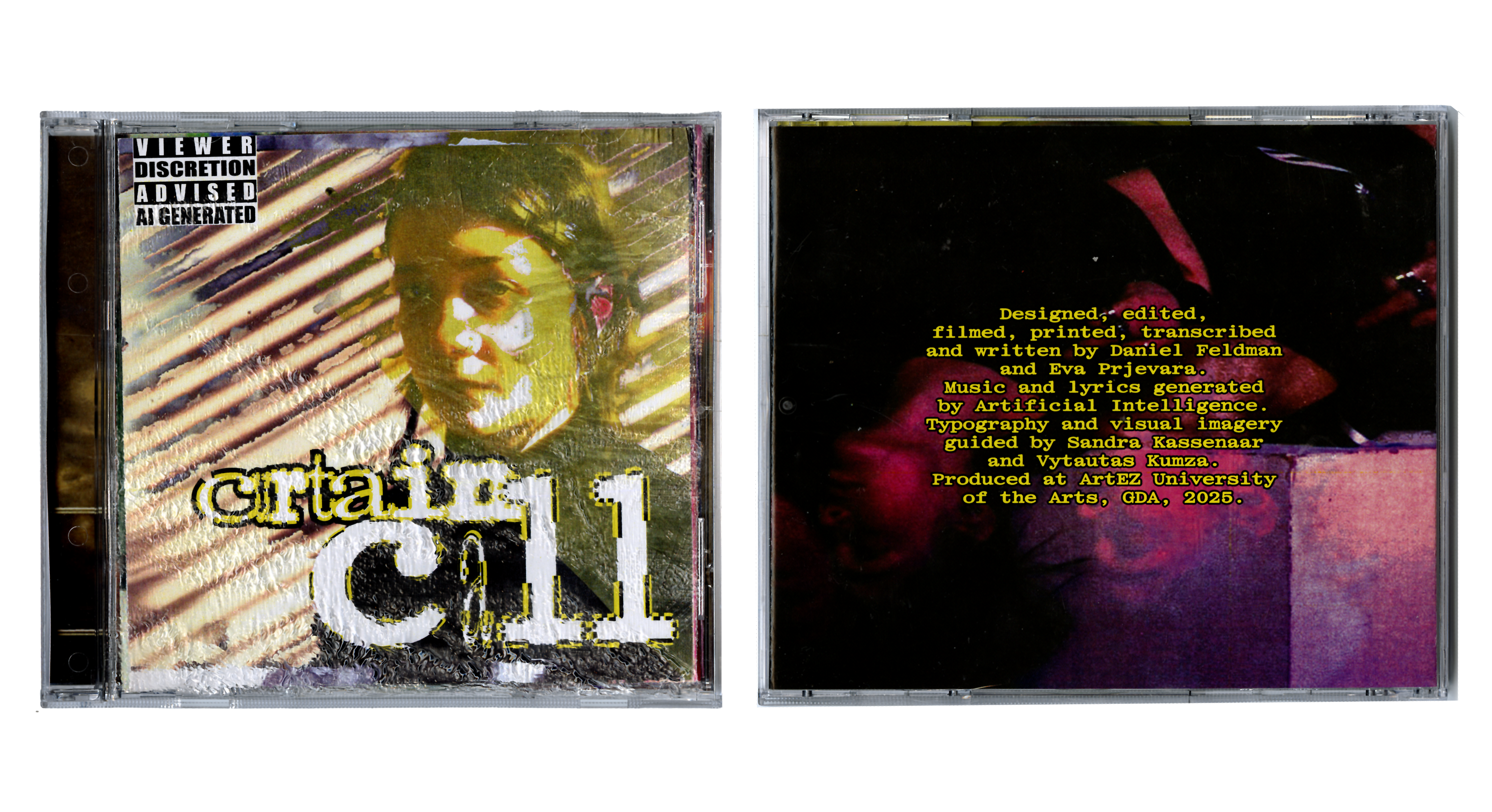 Curtain Call CD cover with blurred portrait, yellow light streaks, and distressed “curtain call” title lettering